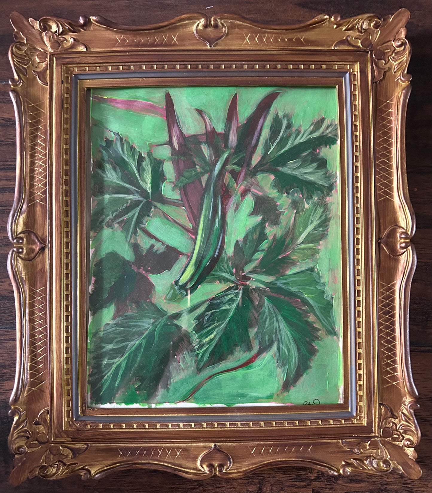 Okra on the Vine