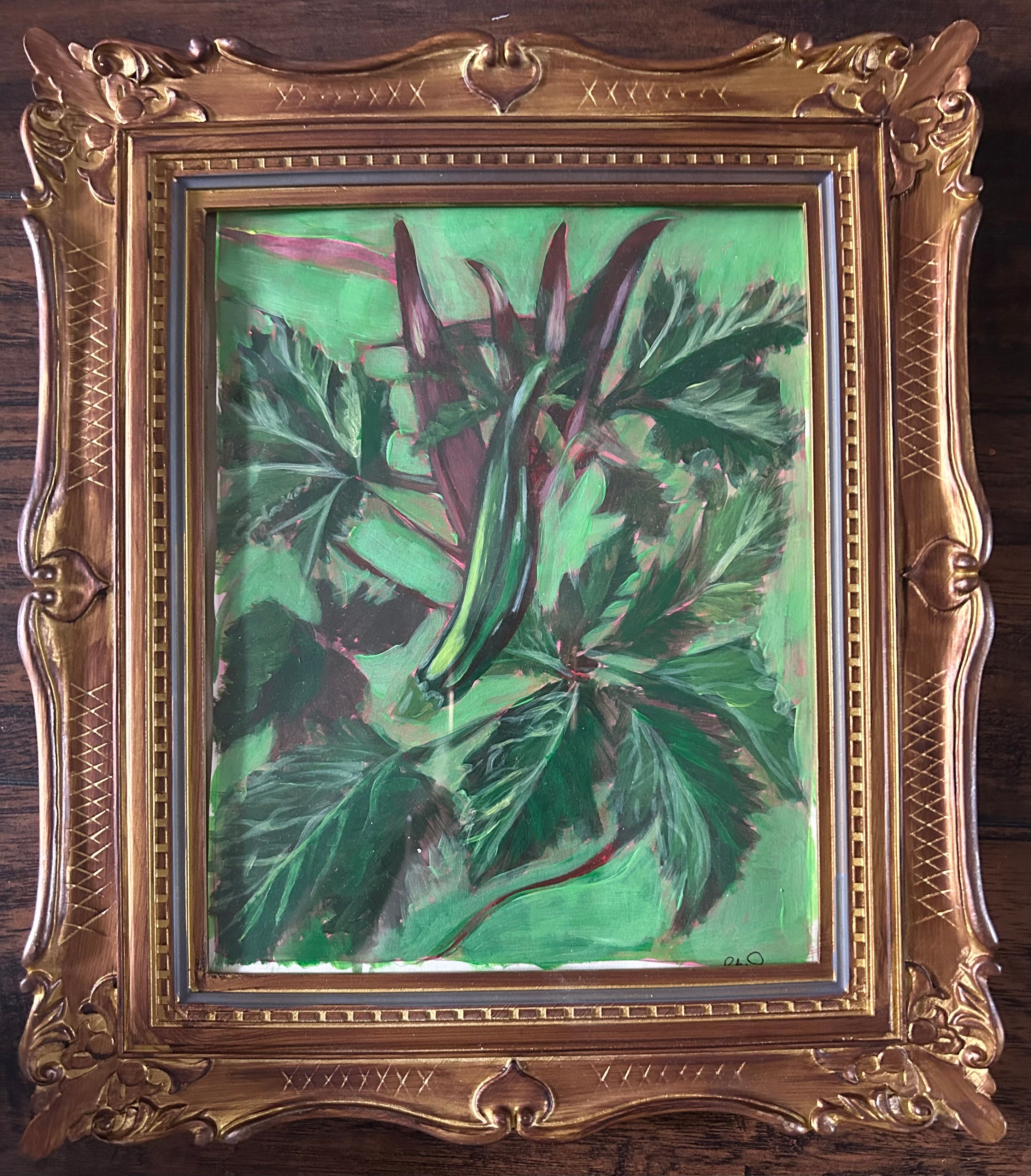 Okra on the Vine